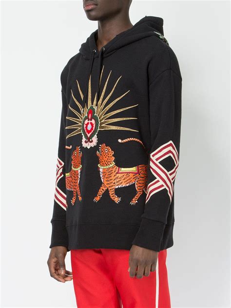 gucci tiger embroidered hoodie|gucci tiger tracksuit.